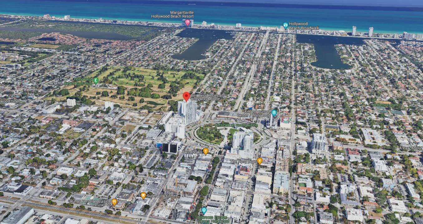 CIRC Residences Hollywood circ residences hollywood location map